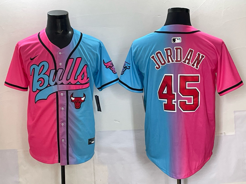 Men Chicago Bulls Nike #23 Jordan Blue pink NBA 2025 Jersey style 017->->NBA Jersey